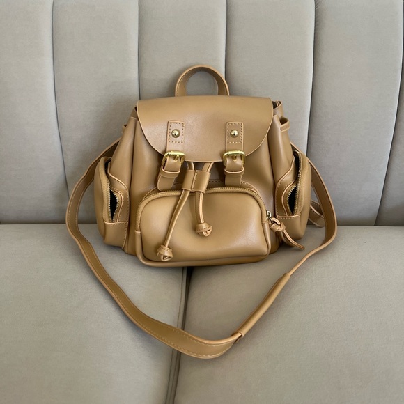 Faux Leather Mini Backpack - Picture 1 of 6